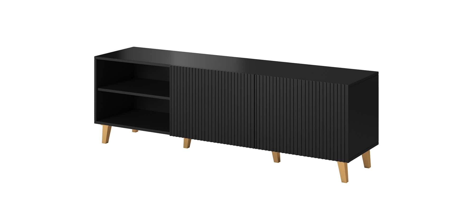 Szafka RTV PAFOS 150x40x52 czarny mat — zdjęcie 1 z 8