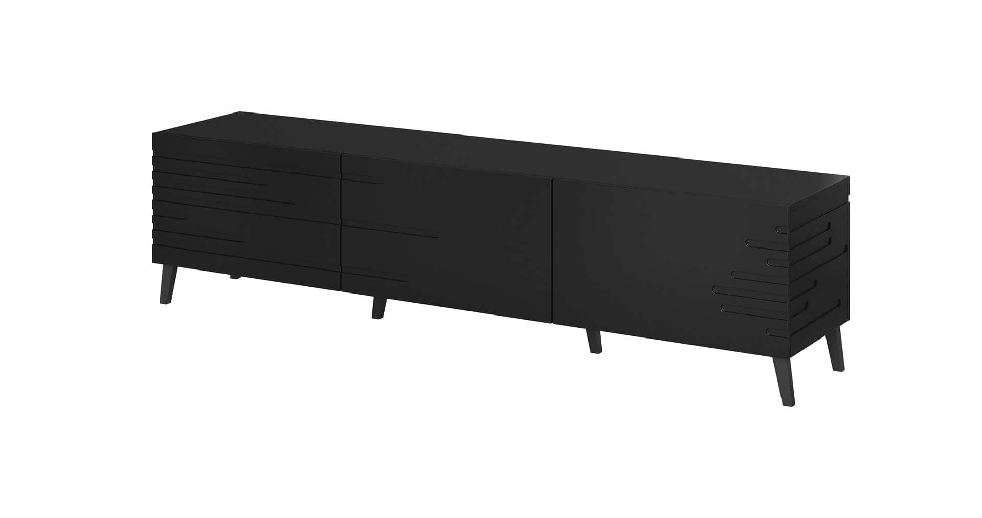 Szafka RTV NOVA 186x40x48 czarny mat — zdjęcie 1 z 3