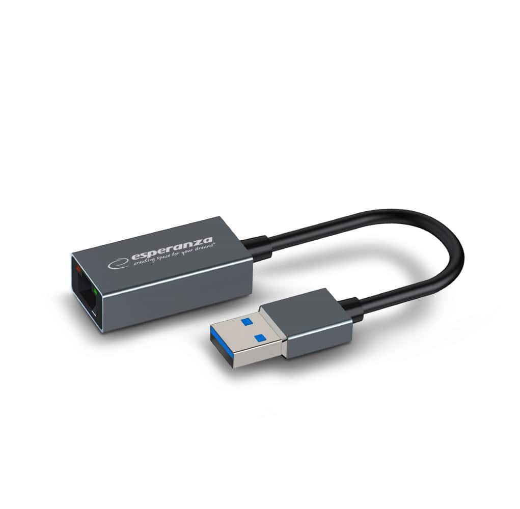ESPERANZA GIGABIT ETHERNET 1000 MBPS ADAPTER USB 3.0-RJ45 ENA101 — zdjęcie 1 z 2