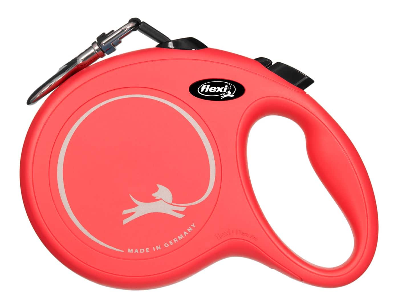 Smycz flexi automatyczna New Classic L taśma 5m - dla psa do 50kg, kolor czerwony — zdjęcie 1 z 8