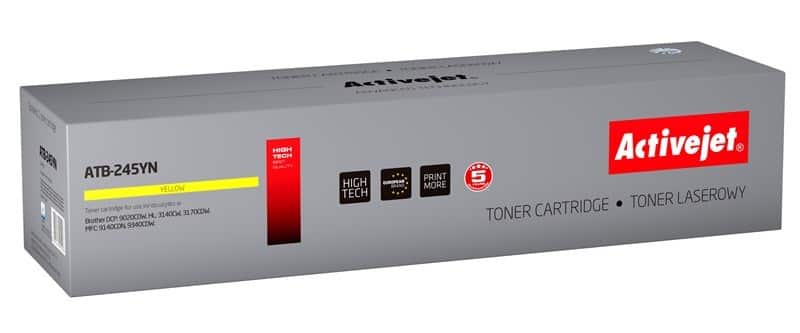 Activejet ATB-245YN Toner (zamiennik Brother TN-245Y; Supreme; 2200 stron; żółty) — zdjęcie 1 z 2