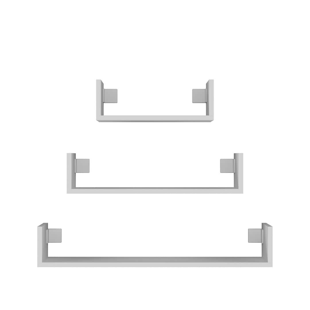 Zestaw 3x półka wisząca MOBI 3P 80x20xH14 biel — zdjęcie 1 z 4