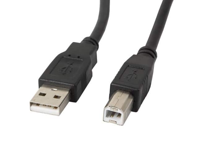 Kabel Lanberg CA-USBA-10CC-0050-BK (USB 2.0 M - USB 2.0 typu B M; 5m; kolor czarny) — zdjęcie 1 z 2