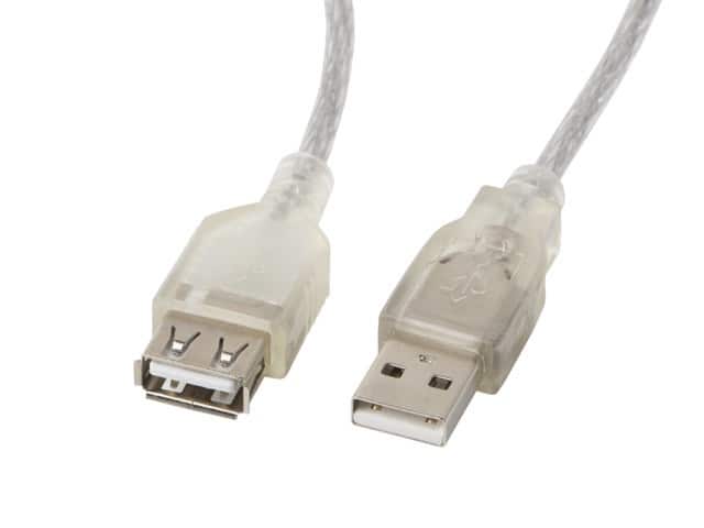 Kabel Lanberg CA-USBE-12CC-0018-TR USB 2.0, 1,8m, biały — zdjęcie 1 z 2
