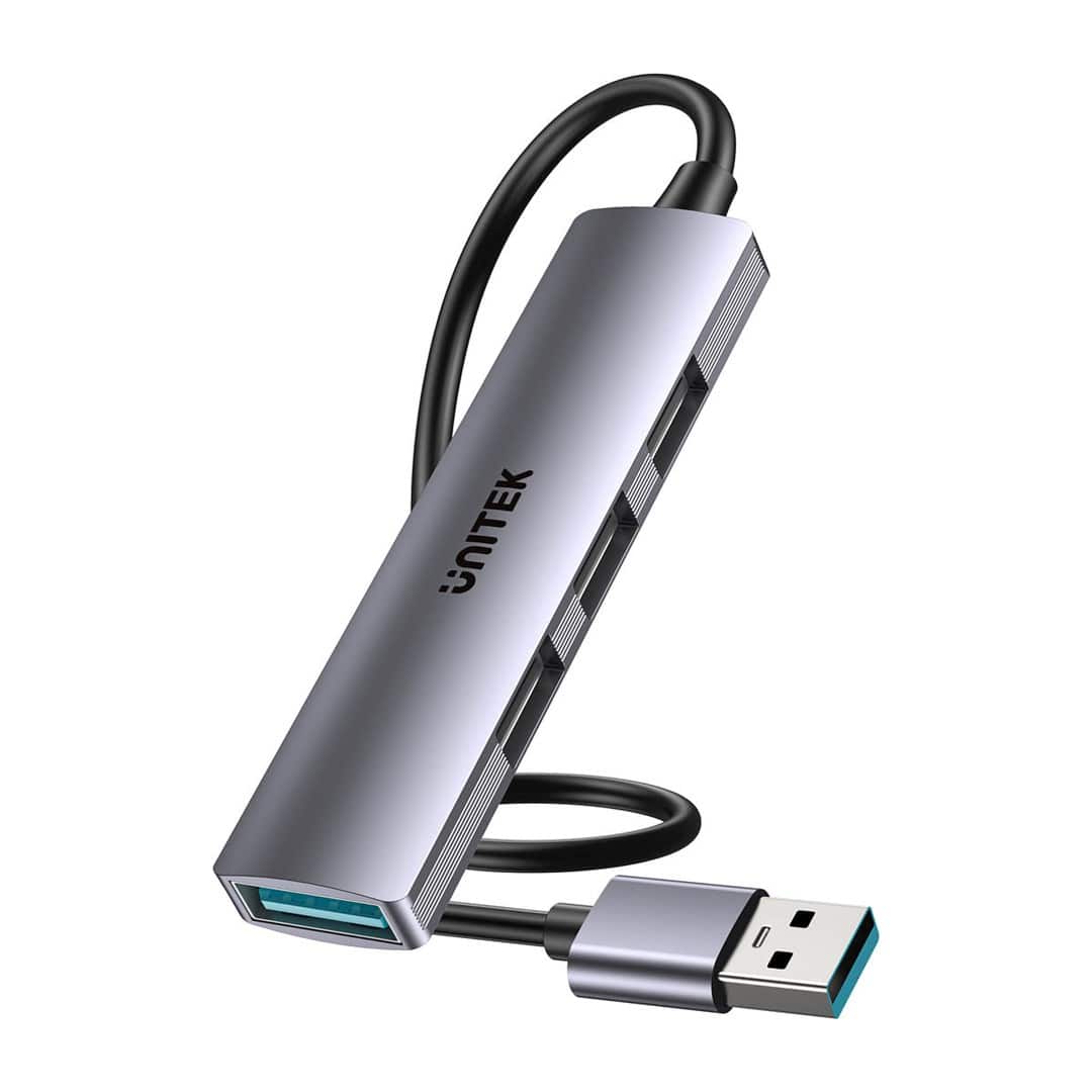UNITEK KOMPAKTOWY HUB USB-A 3X USB 2.0 + USB 3.0 5GBPS — zdjęcie 1 z 8