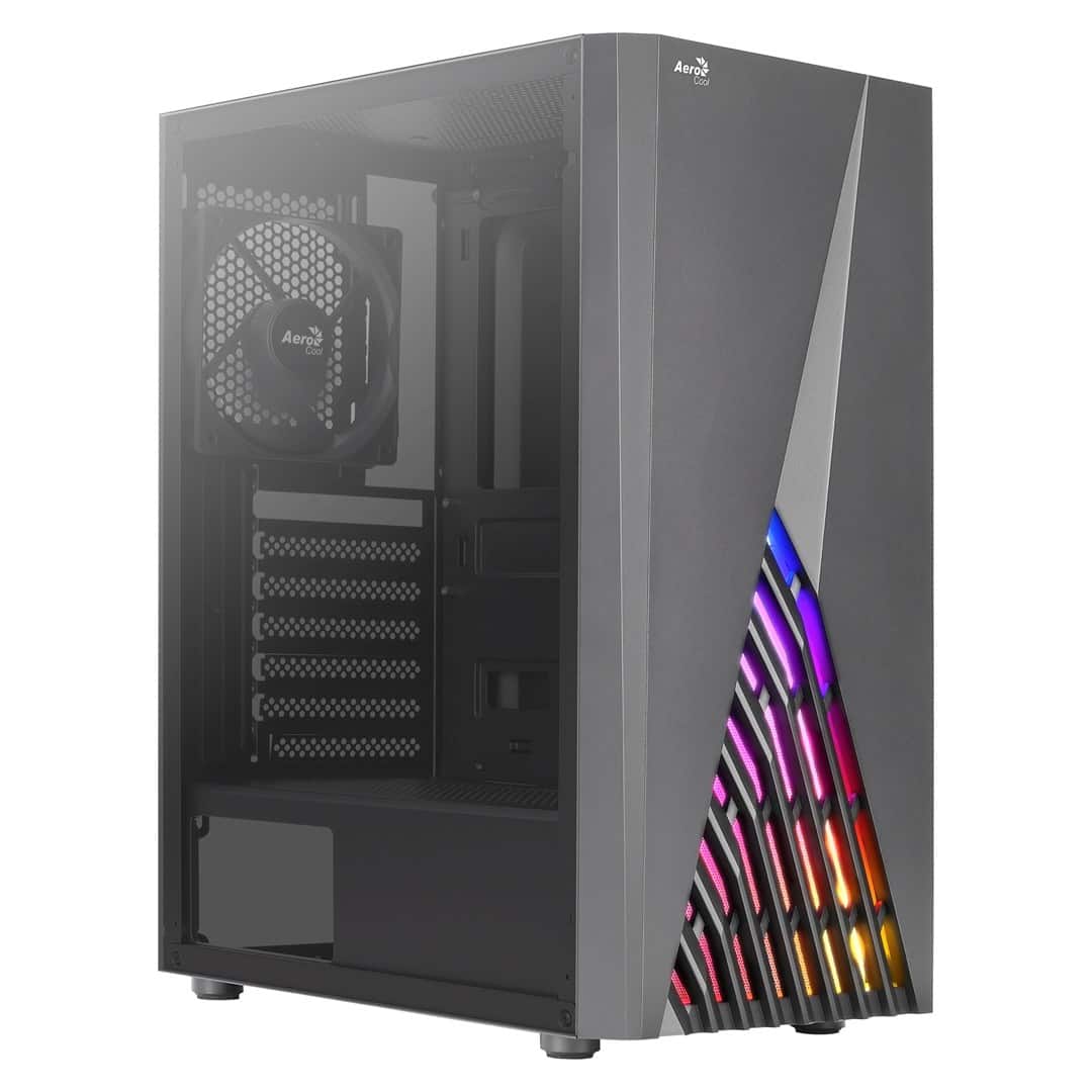 Obudowa AEROCOOL PGS DELTA-A-BK-v1 RGB czarna — zdjęcie 1 z 6