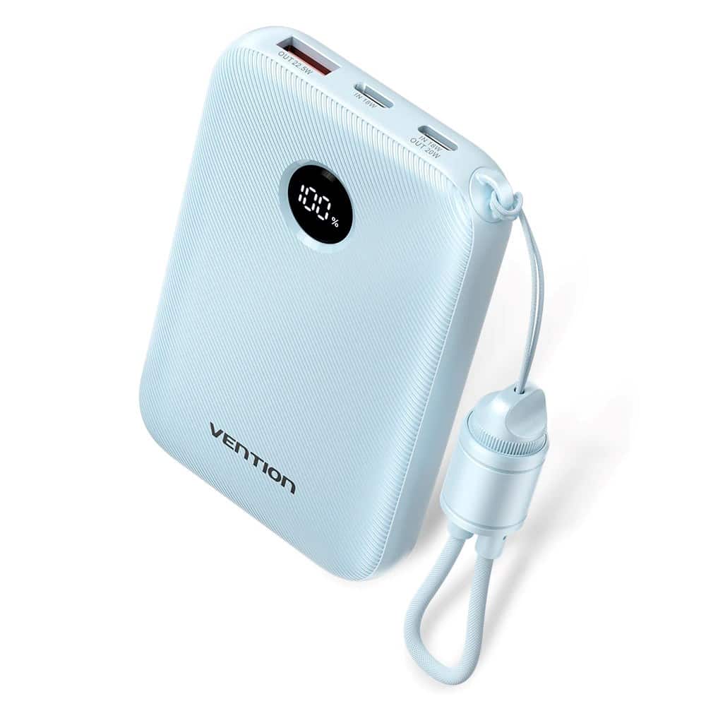Powerbank Vention 10000mAh 2 x USB-C 1x USB-A Niebieski — zdjęcie 1 z 3
