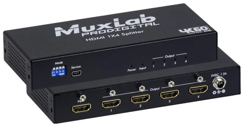 MUXLAB SPLITTER HDMI 1X4, 4K/60