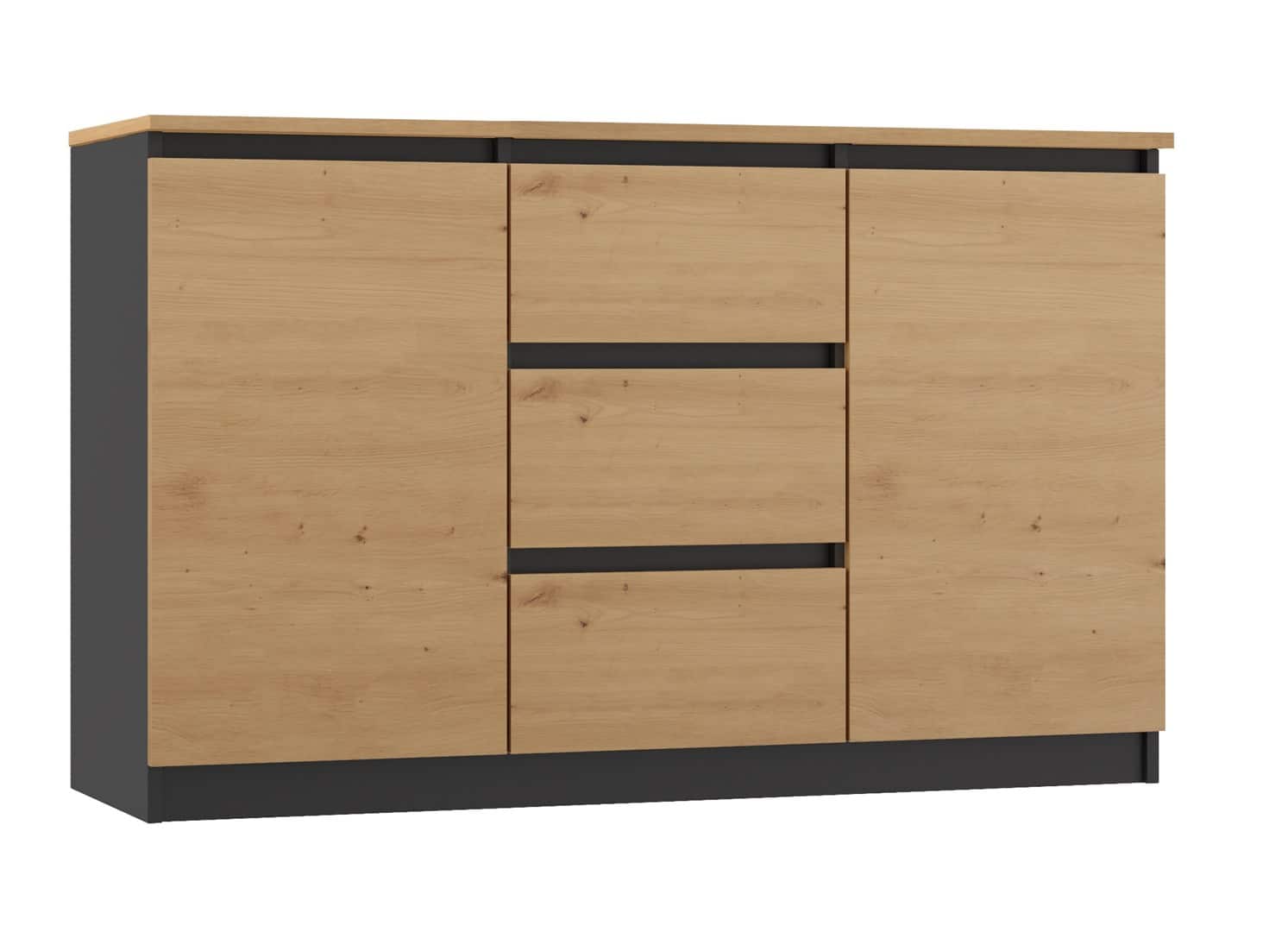 Komoda 2 Drzwi 3 Szuflady Ant/Art Blat Artisan KPL — zdjęcie 1 z 7