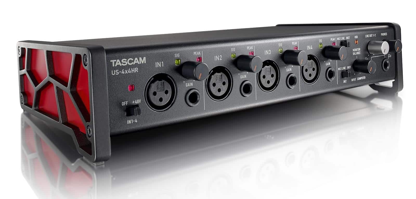 Tascam US-4x4HR - Interfejs USB audio/MIDI wysokiej rozdzielczości (4 wejścia, 4 wyjścia) — zdjęcie 1 z 3