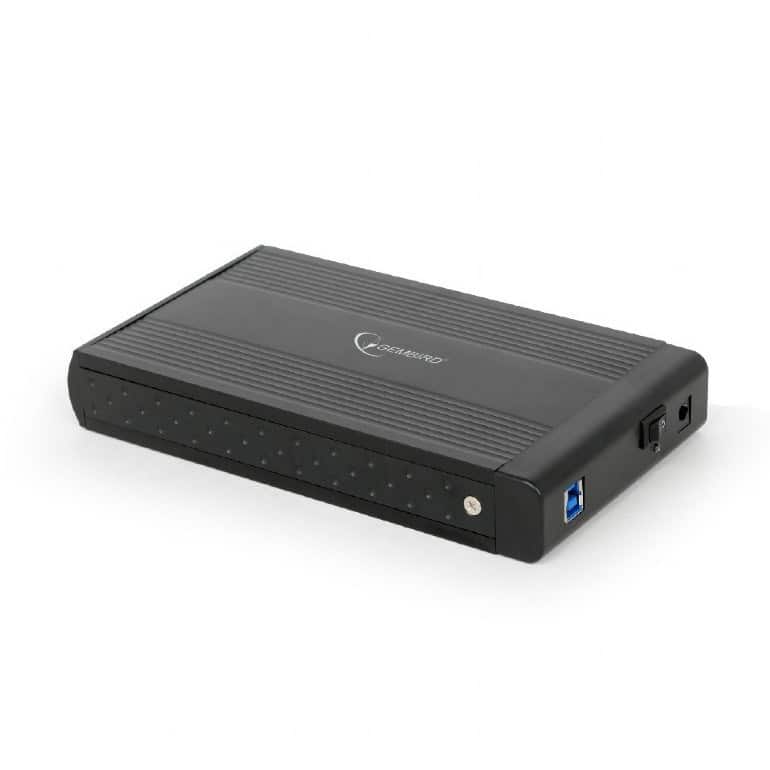 Kieszeń GEMBIRD EE3-U3S-3 3.5" USB 3.0 Aluminium Czarna — zdjęcie 1 z 3