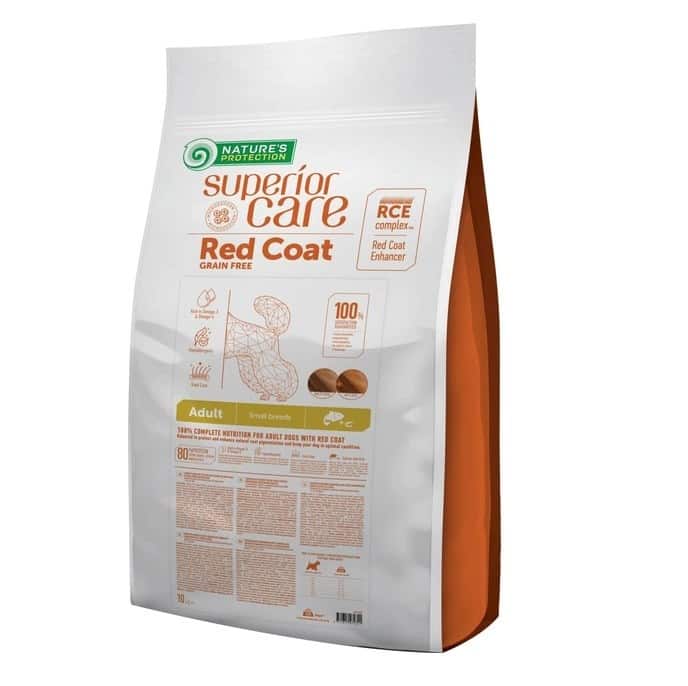 Nature's Protection Red Coat Grain Free Salmon & Krill Adult Small Breeds 10kg — zdjęcie 1 z 3
