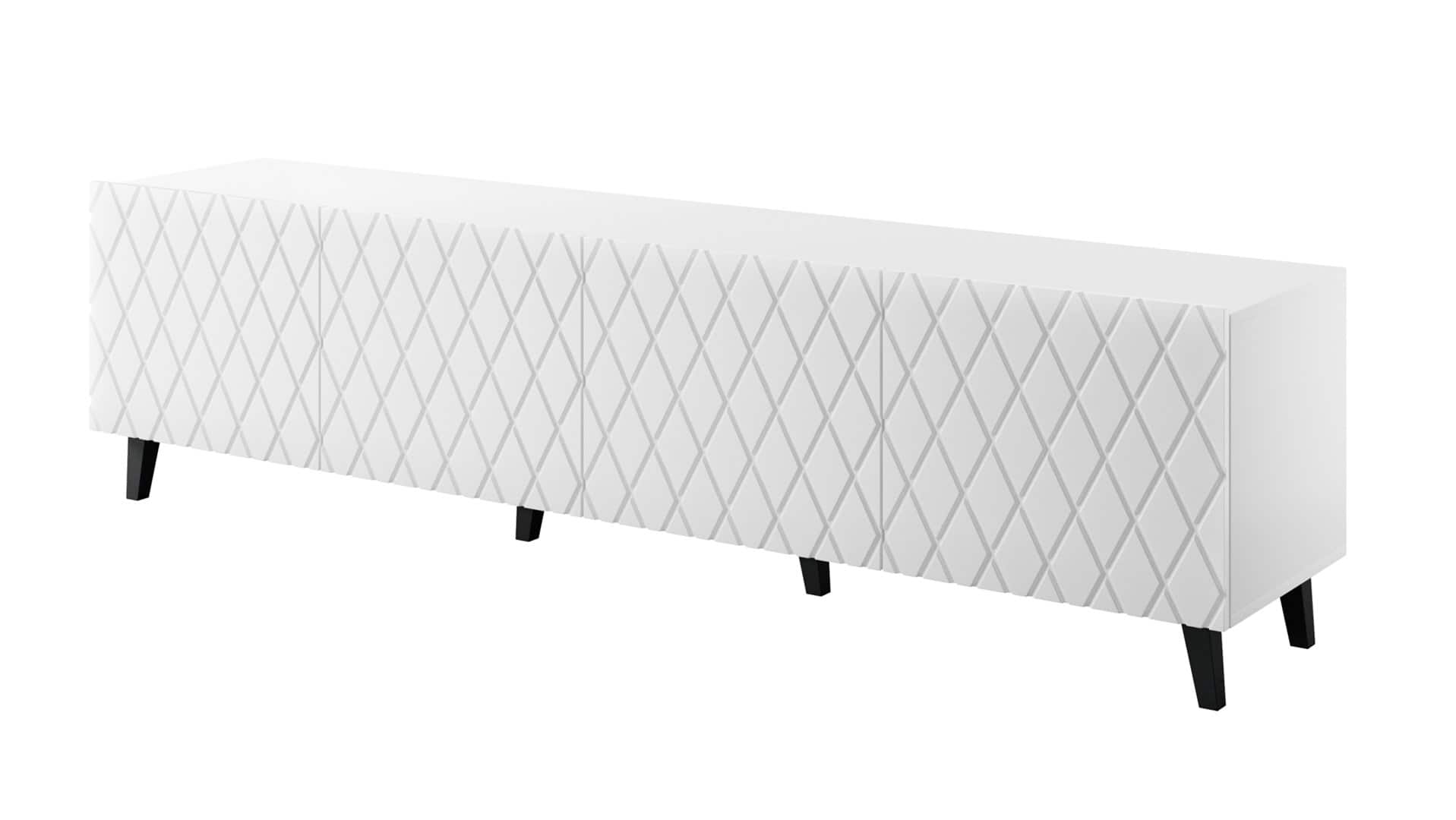 Szafka RTV ASTI 200x42x52 biały mat — zdjęcie 1 z 3