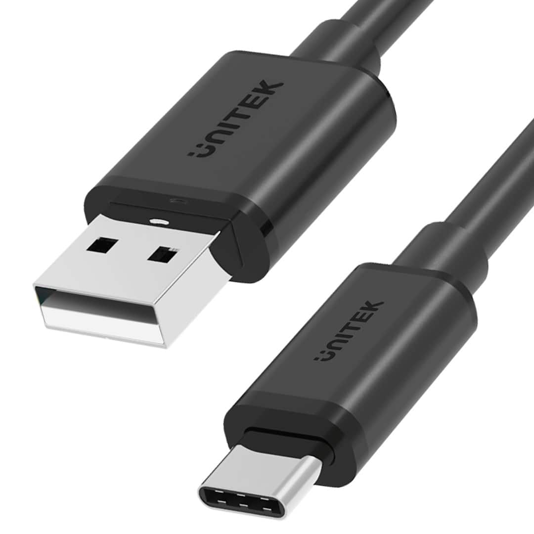 UNITEK USB CABLE USB-A — USB-C 25CM, Y-C480BK — zdjęcie 1 z 5