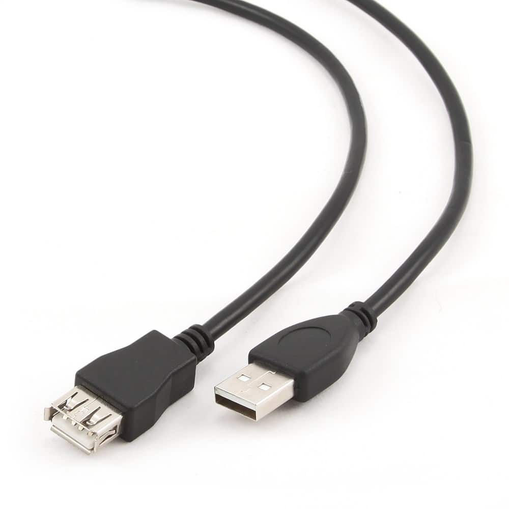 Kabel GEMBIRD CCP-USB2-AMAF-10 (USB 2.0 typu A F - USB 2.0 typu A M; 3m; kolor czarny) — zdjęcie 1 z 3