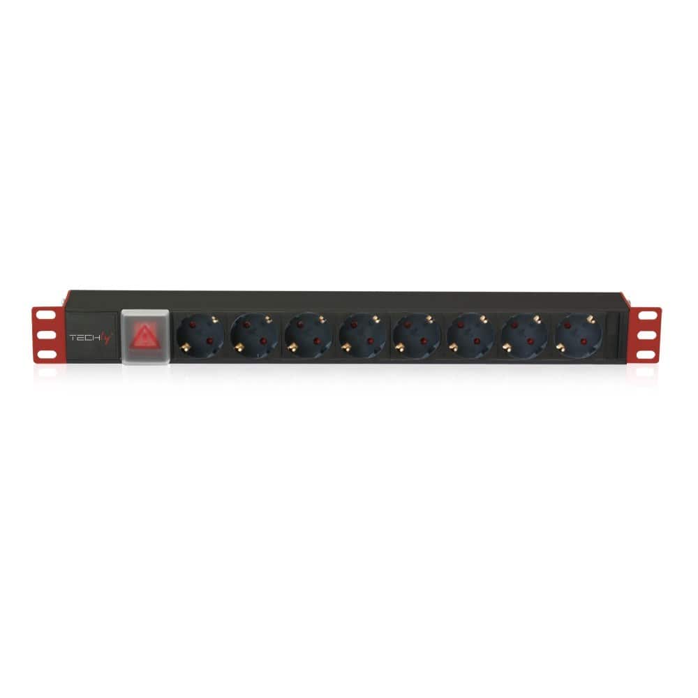 TECHLY LISTWA ZASILAJĄCA RACK 19 1U 250V/16A 8X SC — zdjęcie 1 z 5