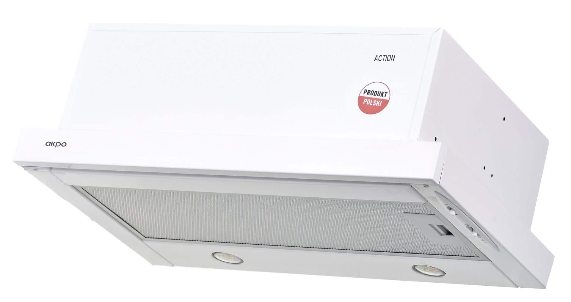 Okap podszafkowy teleskopowy AKPO WK-7 LIGHT ECO 50 BIAŁY (500mm; kolor biały) — zdjęcie 1 z 5