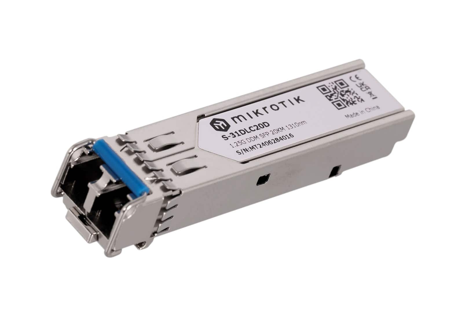 Wkładka SFP Mikrotik S-31DLC20D 1.25G Dual LC UPC SM 20km — zdjęcie 1 z 4