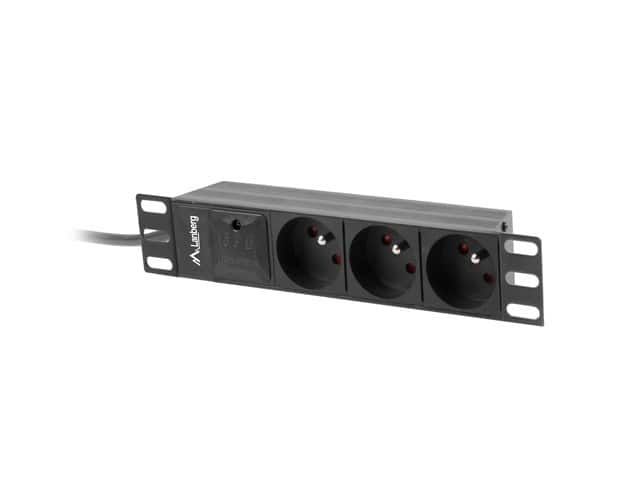 Listwa RACK Lanberg PDU-03E-0200-BK 2m Czarny — zdjęcie 1 z 4