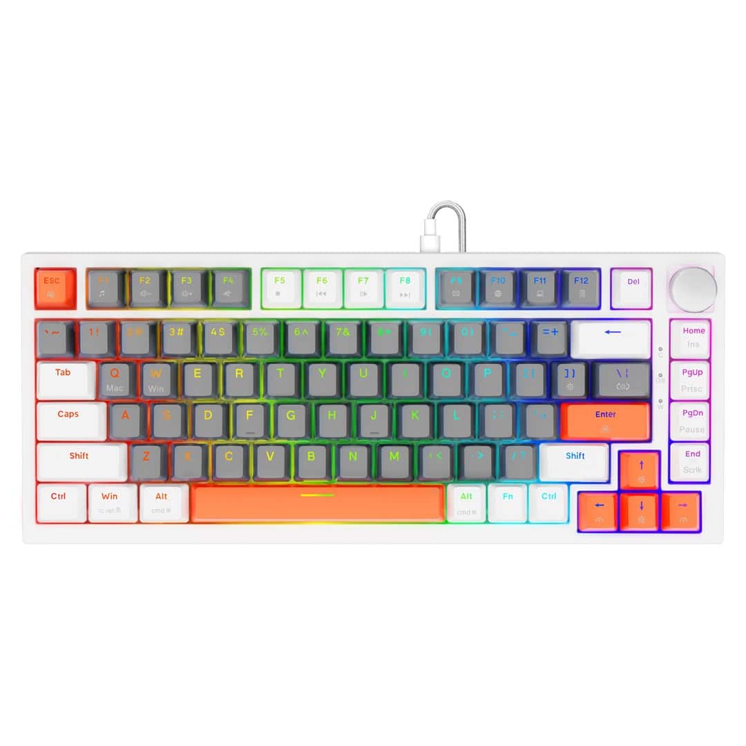 SAVIO KLAWIATURA MAGNETYCZNA ASTRAL WHITE OUTEMU WHITE JADE RGB 3 KOLORY KEYCAPÓW — zdjęcie 1 z 8