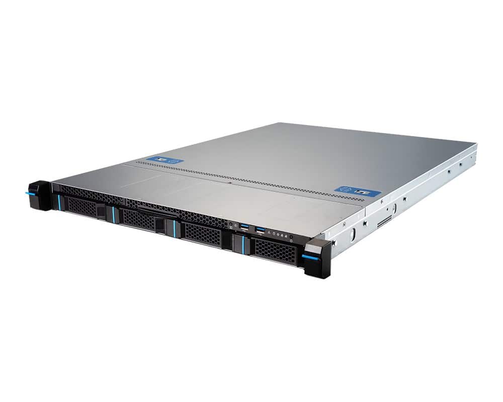 Platforma MSI Rack (1U) AMD S1102-02 Epyc 4004/4005 Ryzen 7000/9000 (4x 3,5"/2,5", 2xM.2, 2x10Gbe, IPMI, 1+1 450W) — zdjęcie 1 z 6