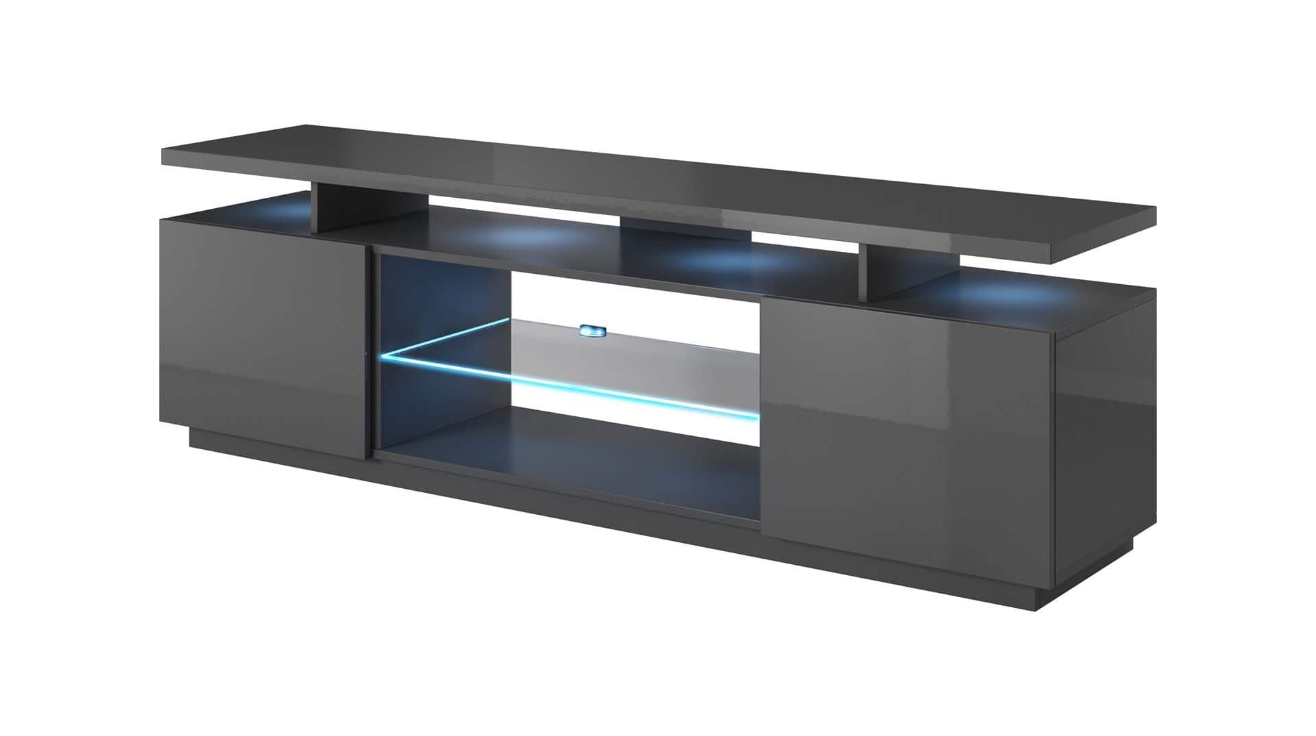 Szafka RTV EVA 180x40x52 grafit/grafit połysk — zdjęcie 1 z 3