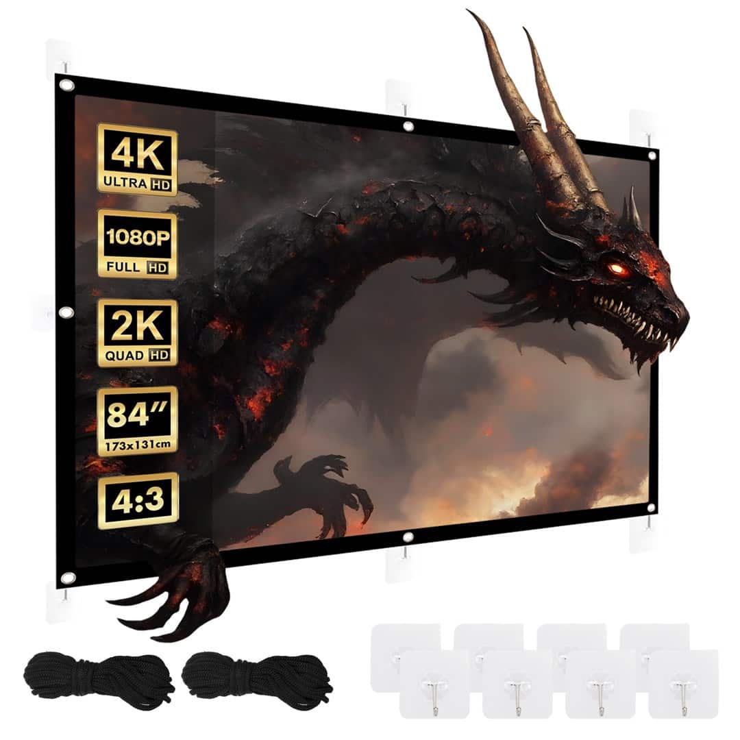 MACLEAN EKRAN PROJEKCYJNY 84", 175X131CM, , OBRAMOWANIE 25MM 4:3, HACZYKI DO NACIĄGU MC-166 — zdjęcie 1 z 8