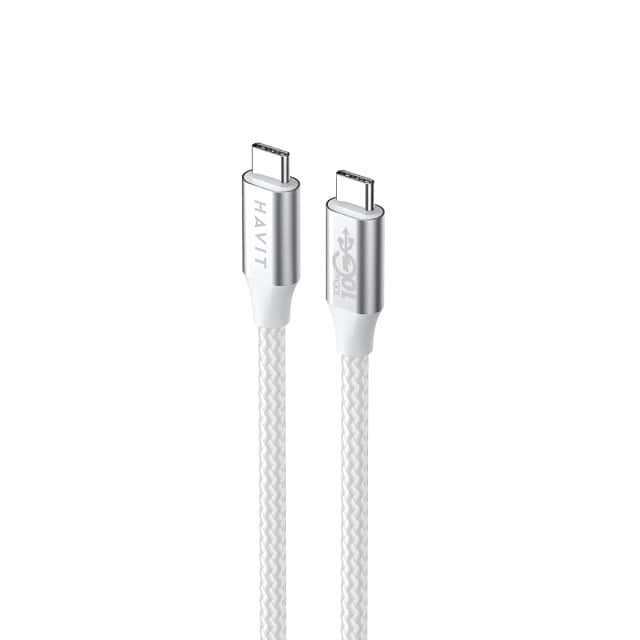 Kabel Havit Typ C-Typ C CB6290 (biały/szary; 100cm) — zdjęcie 1 z 3