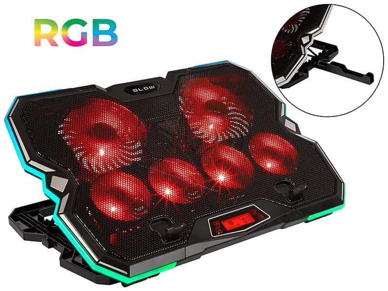 BLOW PODSTAWKA CHŁODZĄCA LAPTOP 6 FAN VORTEX RGB — zdjęcie 1 z 4
