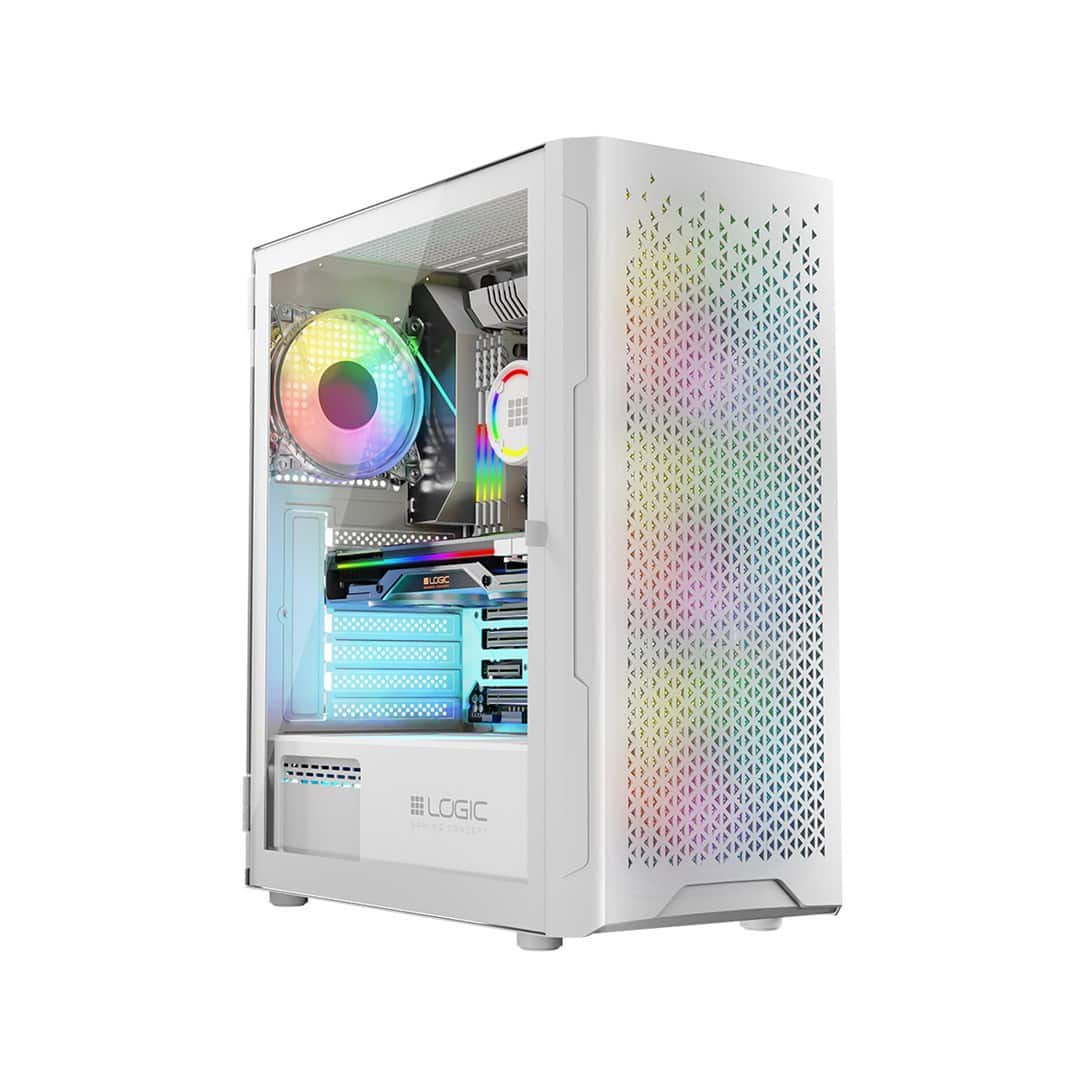 LOGIC OBUDOWA ARAMIS ARGB MIDI USB 3.0 WHITE — zdjęcie 1 z 8