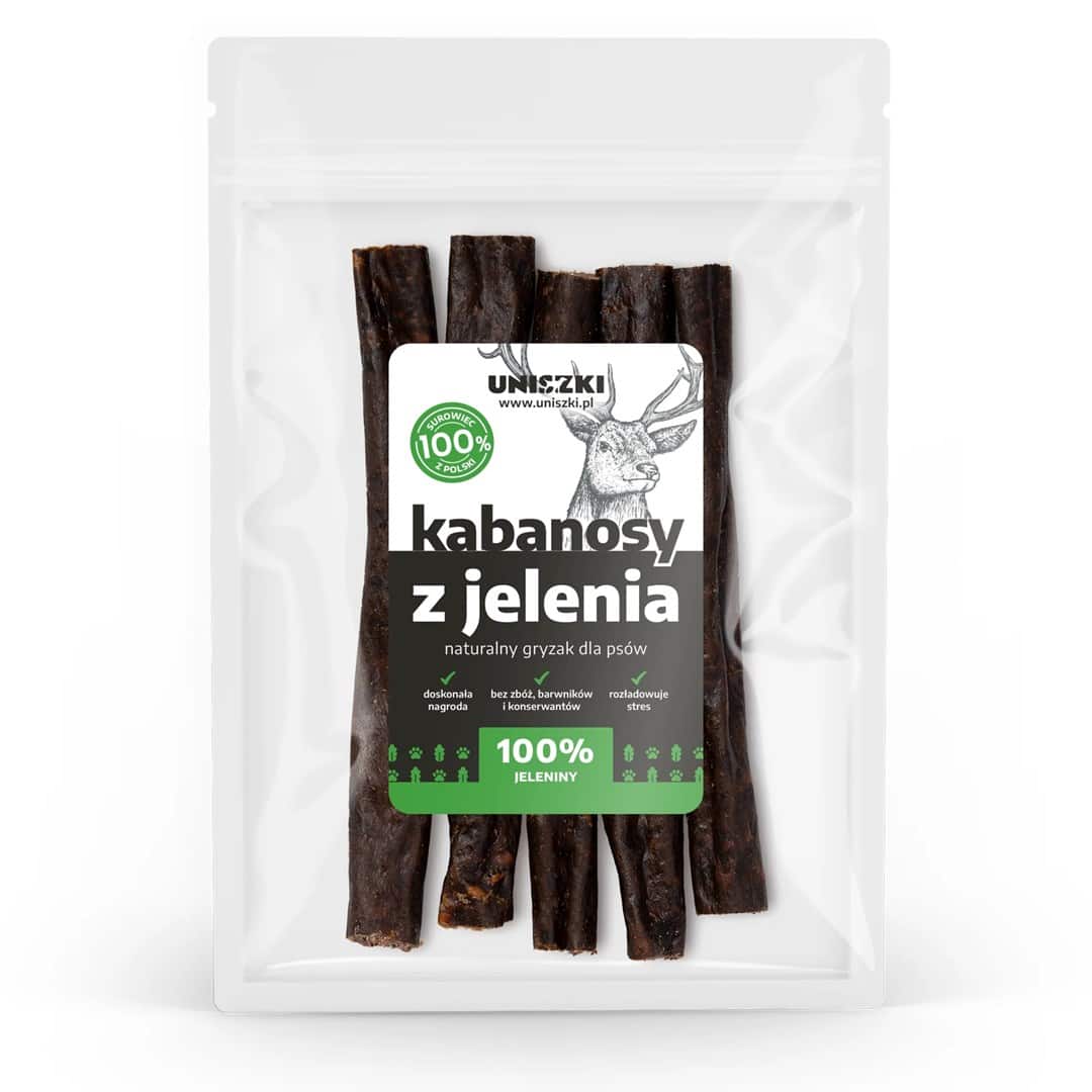 UNISZKI Kabanosy z jelenia 100g — zdjęcie 1 z 2