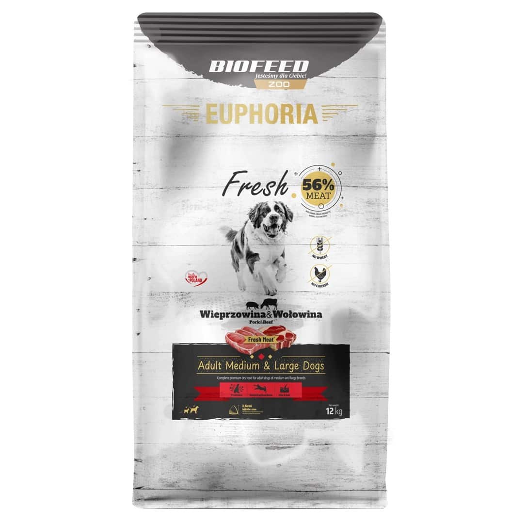 BIOFEED Euphoria Fresh Meat Adult Medium & Large 12kg