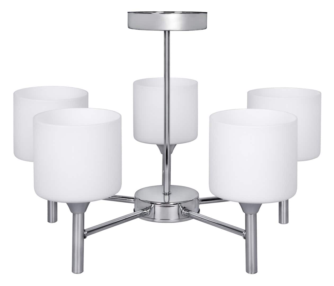 Żyrandol activejet mira chrom 5xe27 do salonu — zdjęcie 1 z 5