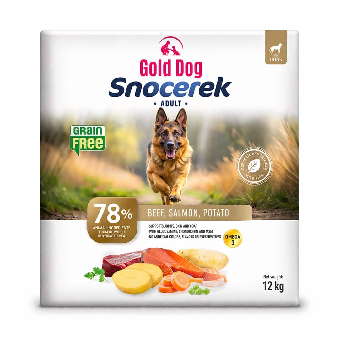 Gold Dog Snocerek GRAIN FREE Beef & Salmon, Potato 12kg