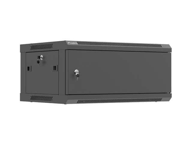 LANBERG SZAFA INSTALACYJNA RACK WISZĄCA 19" 4U 600X450 CZARNA DRZWI METALOWE (FLAT PACK) — zdjęcie 1 z 8