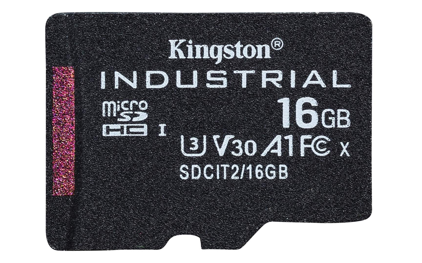 KINGSTON 16GB microSDHC Industrial C10 A1 pSLC Card — zdjęcie 1 z 5