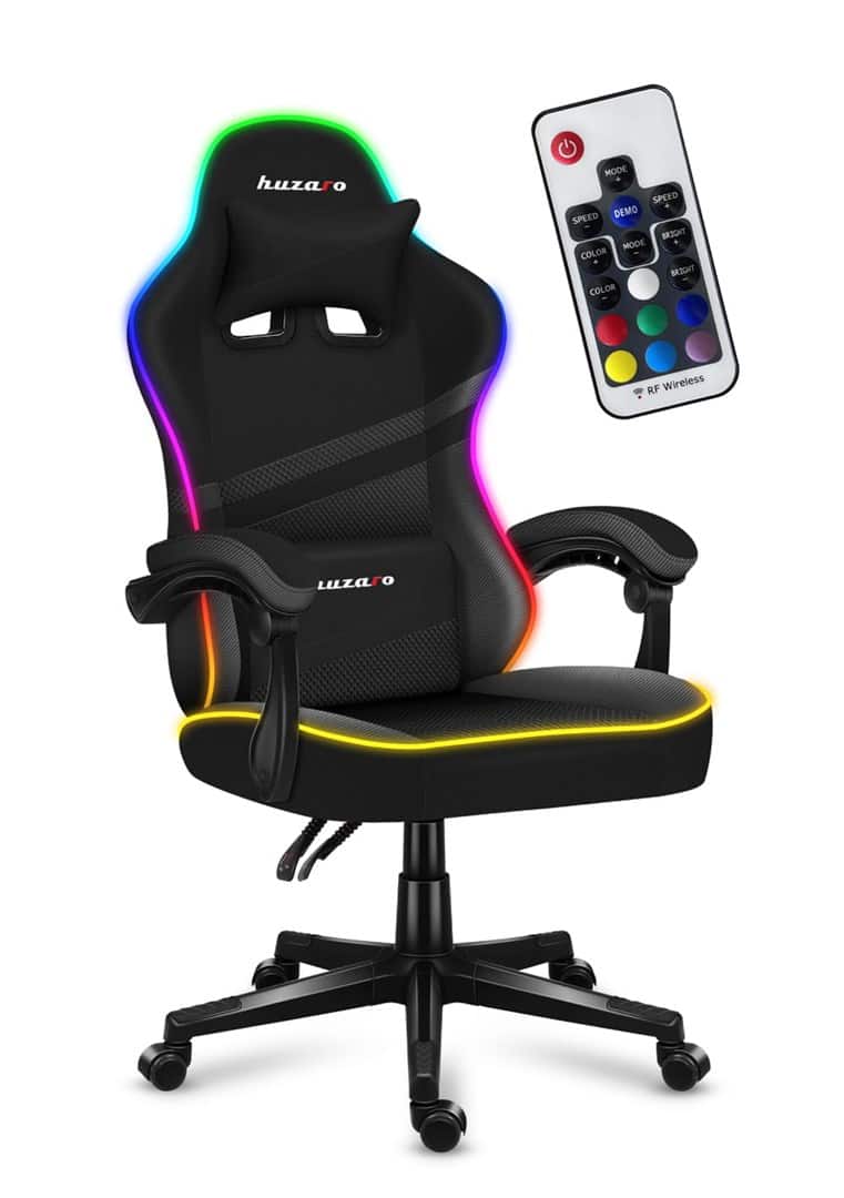 Fotel gamingowy Huzaro Force 4.4 RGB Black (WYPRZEDAŻ) — zdjęcie 1 z 7
