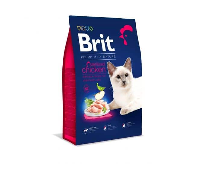 BRIT Dry Premium By Nature Sterilized z kurczakiem - sucha karma dla kotów - 1,5 kg (OUTLET)