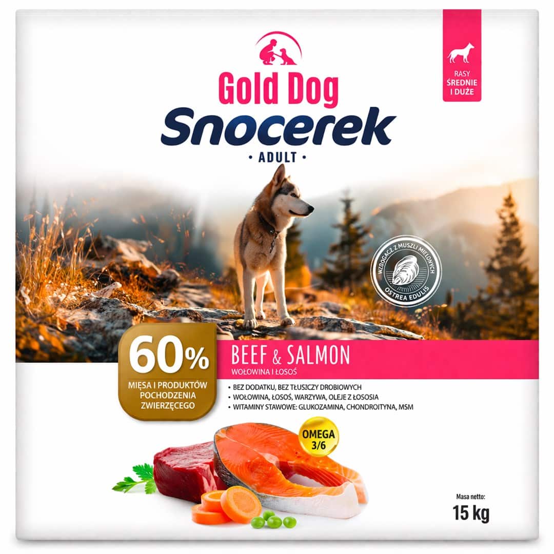 Gold Dog Snocerek Adult Beef & Salmon 15kg