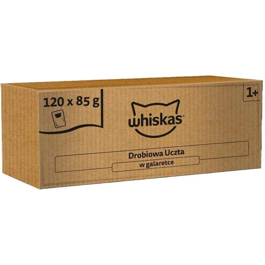 Whiskas Drobiowa Uczta w galaretce mokra karma dla kota 120x85g