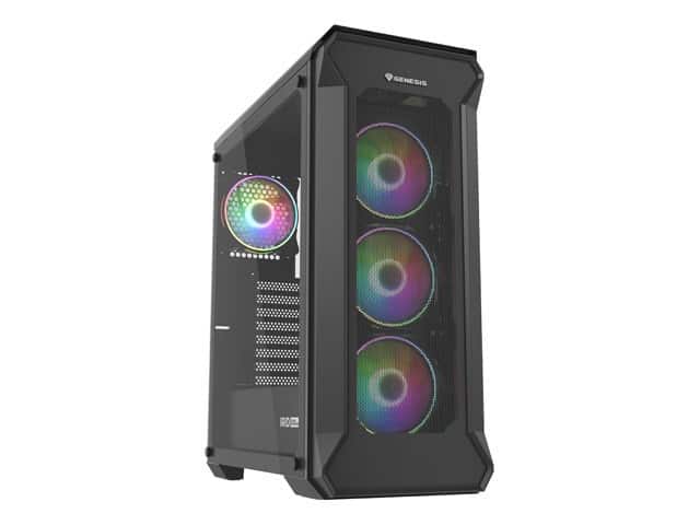 Obudowa NATEC Genesis Irid 505 ARGB NPC-1518 (ATX. Micro ATX. Mini ITX; kolor czarny) — zdjęcie 1 z 8