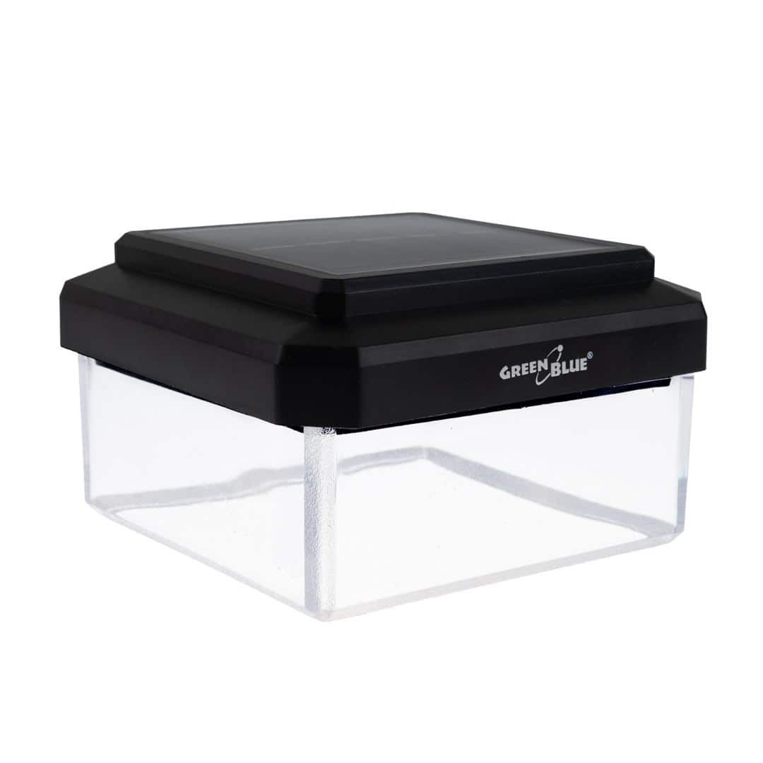 GREENBLUE LAMPA SOLARNA LED NA SŁUPEK, 80X80MM, DASZEK KOPERTOWY, 3200K GB127 WW — zdjęcie 1 z 8