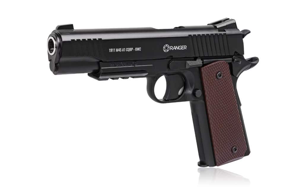 Pistolet wiatrówka RANGER 1911 M45A1 CQBP k.4,5BBs 21-strz. METAL SLIDE KWC (WYPRZEDAŻ) — zdjęcie 1 z 4