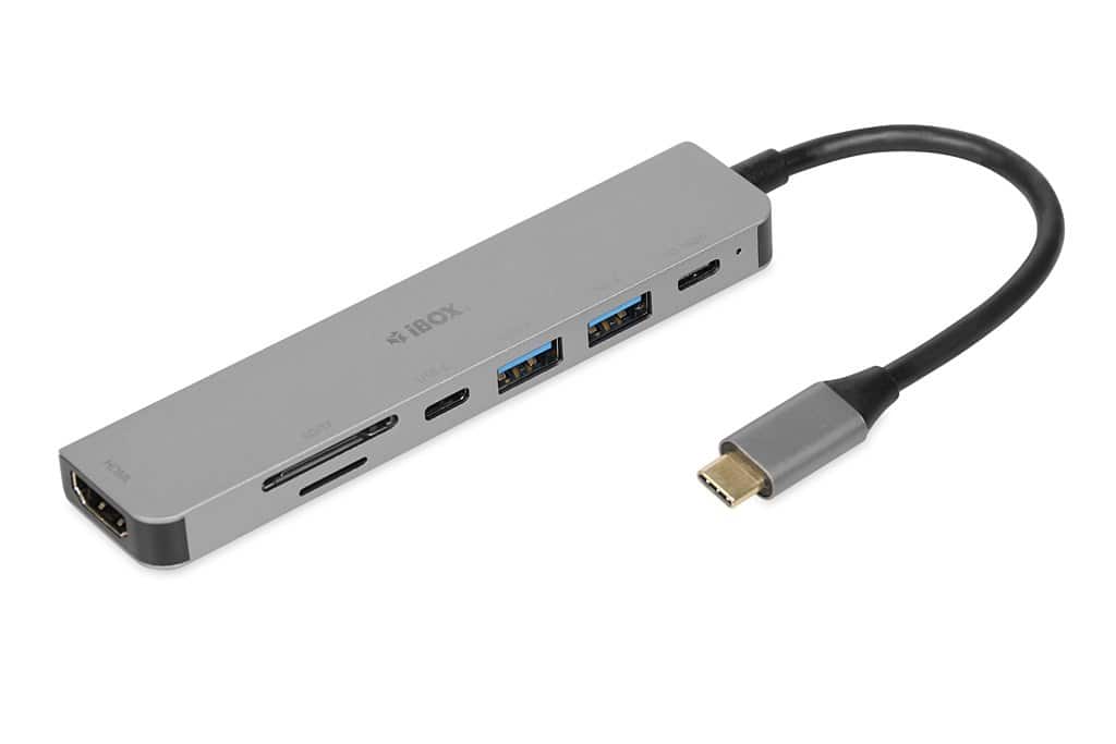 IBOX HUB USB IUH3SL4K SLIM USB3.2 HDMI 4K PD100W — zdjęcie 1 z 8