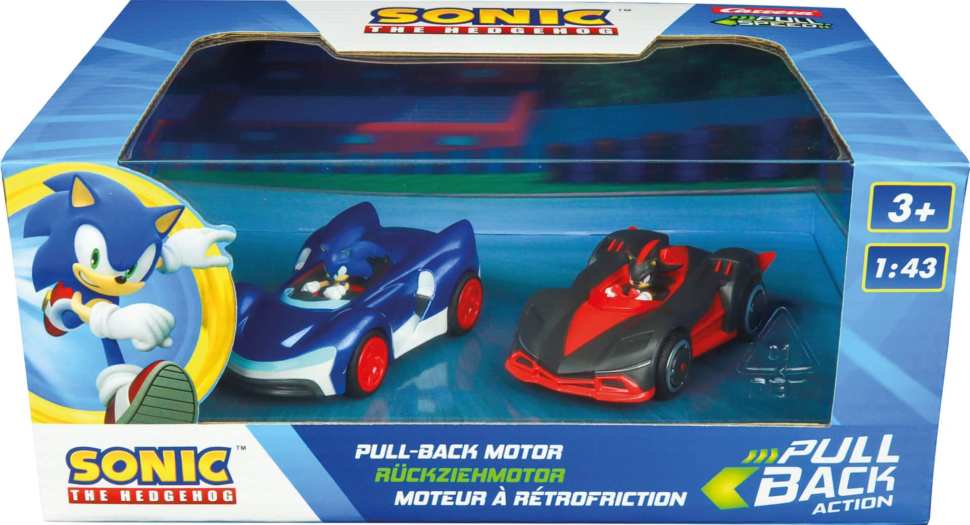 Samochodziki Carrera Pull & Speed Team Sonic Racing - Twinpack — zdjęcie 1 z 3