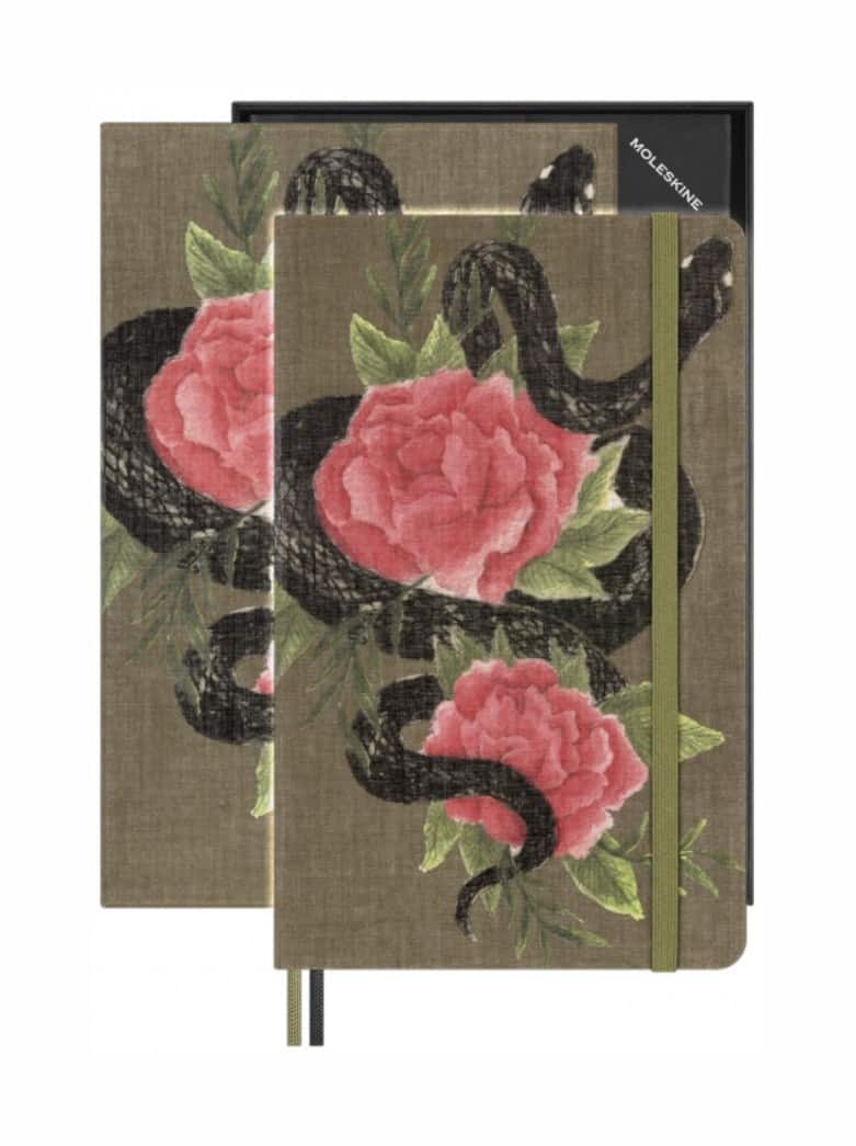 MOLESKINE Notes Snake Roses 2025, L, 13x21cm — zdjęcie 1 z 8