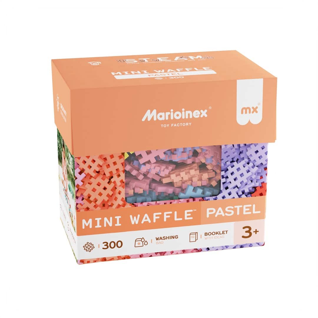 MARIOINEX Klocki Mini Waffle Pastel, 300 elementów — zdjęcie 1 z 8