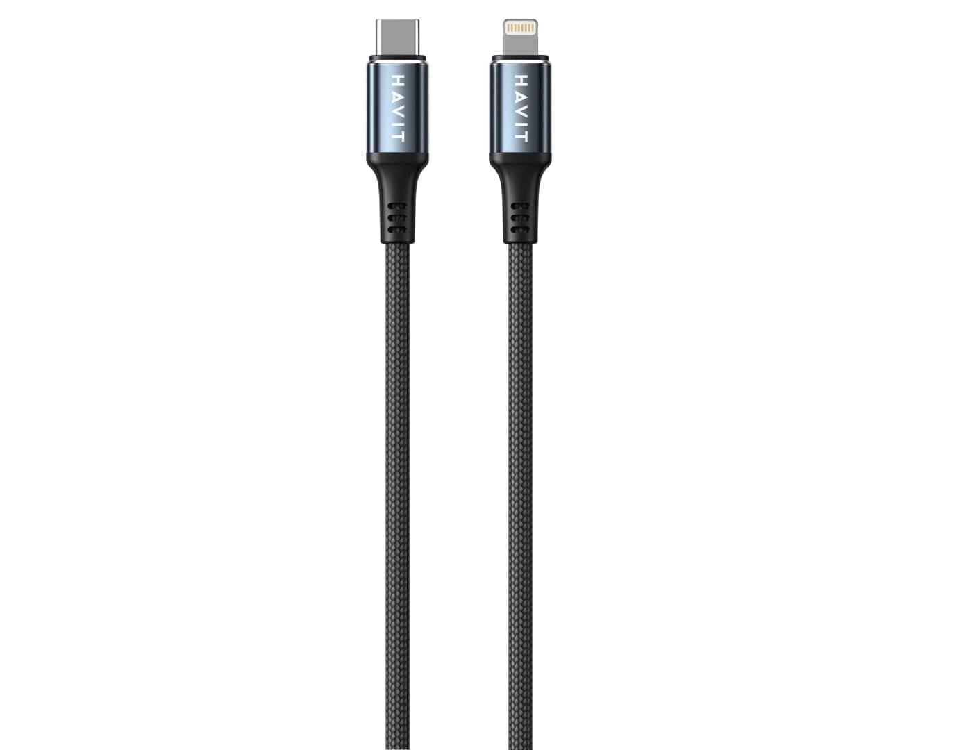 Kabel do ladowania Havit USB-C - Lightning CB6311 (czarny) — zdjęcie 1 z 4