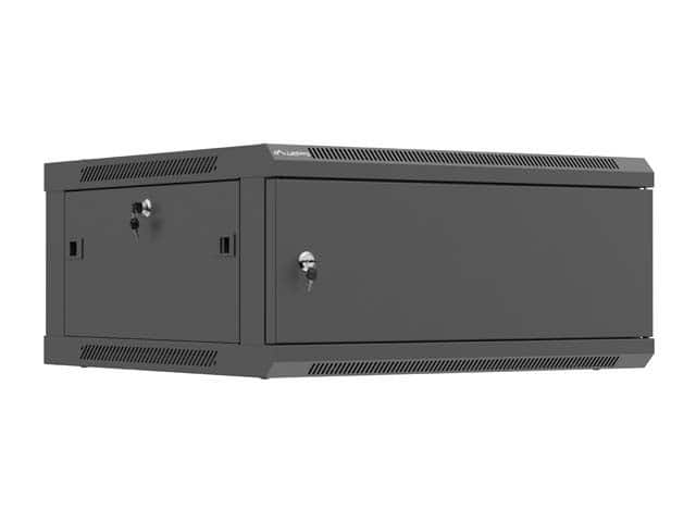LANBERG SZAFA INSTALACYJNA RACK WISZĄCA 19" 4U 600X600 CZARNA DRZWI METALOWE (FLAT PACK) — zdjęcie 1 z 8
