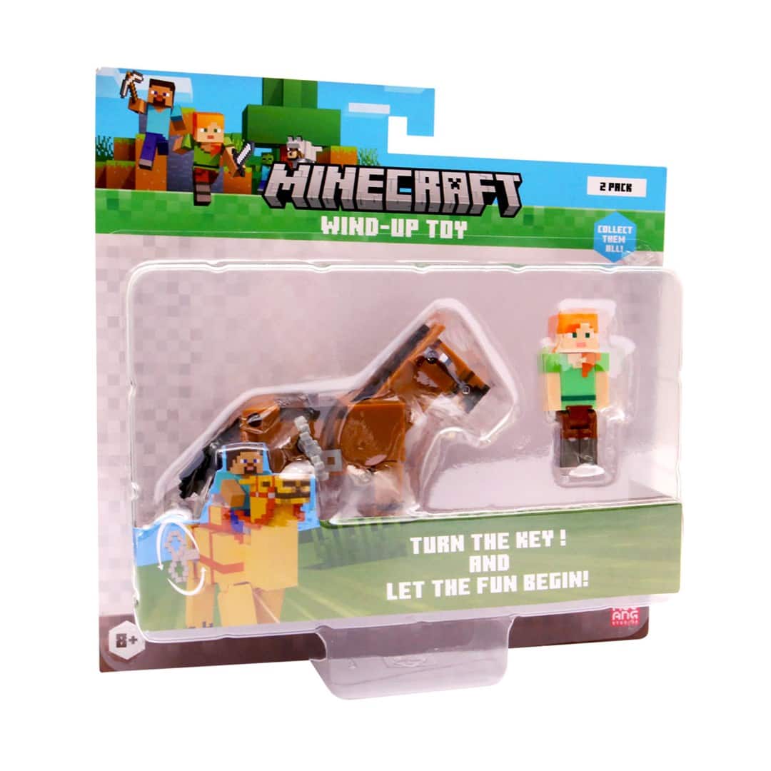MINECRAFT S2 3D WIND-UP TOY - ALEX & HORSE — zdjęcie 1 z 4